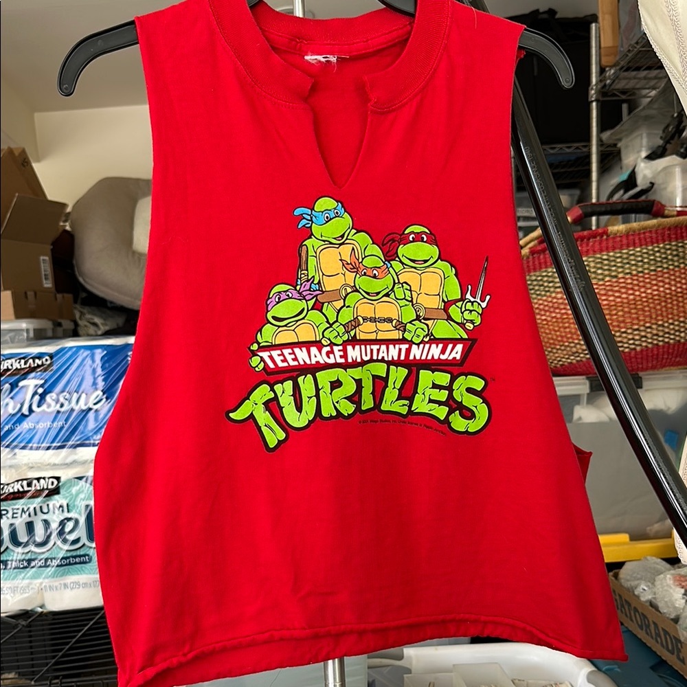 Teenage Mutant Ninja Turtles Red Tshirt Cutoff.